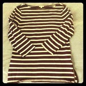 Striped Gap 3/4 Sleeve Tee, Size M